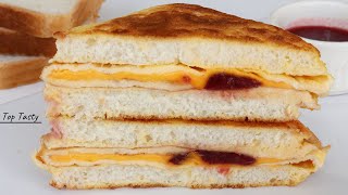 ONE PAN EGG TOAST RECIPE | HOW TO MAKE FRENCH TOAST OMELETTE SANDWICH | Top Tasty Recipes