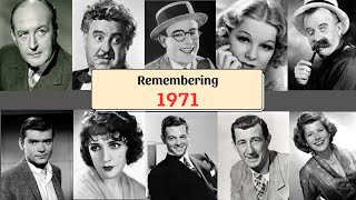 In memoriam 1971: Remembering famous celebrities who died in 1971