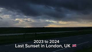 Last Sunset of 2023 to 2024 London, UK 🇬🇧