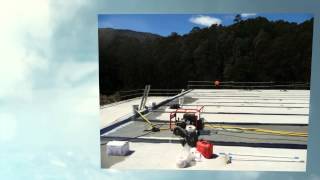 Waterproof membrane concrete roof:  AGL Mt Bogong Power Station in Victoria