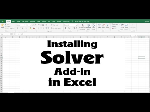 Where do you go to begin loading the Solver add in quizlet?