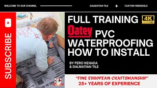 Oatey PVC Shower pan liner install | How To | Dalmatian Tile | 4k