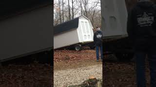 Easy Building Unload #shorts #unloading #building #homestead