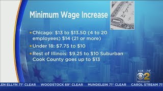 Illinois, Chicago Minimum Wage Hikes In Effect Wednesday