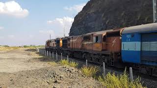 Kolhapur-Mumabai Koyna Express At Adarki Ghat Section With Dual Alco Locomotive