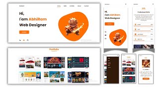 How to Create a Responsive Portfolio website design using html css Js | Beginners to Advanced