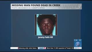 Missing man found dead in creek