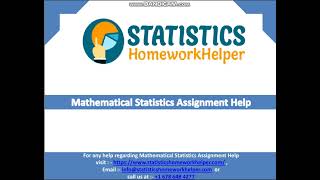 Mathematical Statistics Assignment Help