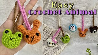 CROCHET KEYCHAIN : Crochet Mini Animals Keychain | Rabbit | Cat | Doraemon | Frog 🐸| Bear