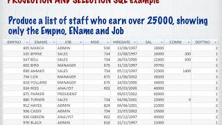 Database 8 4 Selections and Projection in SQL