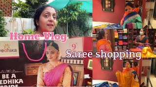 Home Vlog| Saree shopping| Sindhu krishna