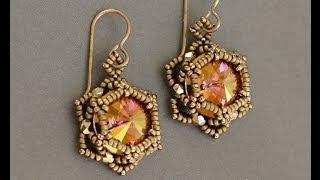 Sidonia's handmade jewelry - Sunset Glare - Beaded Earrings