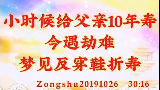 卢台长开示：小时候给父亲10年寿，今遇劫难，梦见反穿鞋折寿Zongshu20191026  30:16