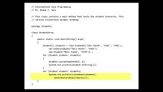 Intermediate Java Programming - Inheritance and Polymorphism Part 3