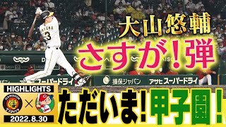 【8月30日 阪神 vs 広島】雨の中青柳が7回無失点！大山劇的決勝弾！！阪神タイガース密着！応援番組「虎バン」ABCテレビ公式チャンネル