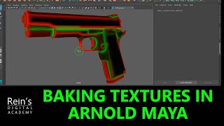 Baking textures(Ambient occlusion, curvature) in Arnold Maya. Maya tutorial for beginners.