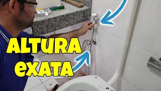 ALTURA DO CHUVEIRINHO E DO PONTO DE ÁGUA DA DUCHA HIGIÊNICA