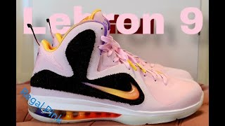 LeBron 9 Regal Pink/King of LA Unboxing \u0026 Detailed Review