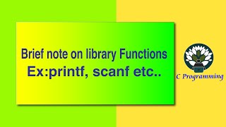 55 C Library Functions an overview