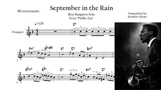 Roy Hargrove Solo Transcription | "September in the Rain" | Public Eye
