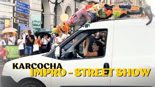 Show de improvisación en la calle - Karcocha en Cuneo Italia 🇮🇹 Humor para toda la familia