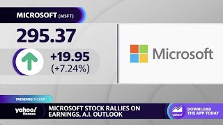 Microsoft stock rallies on its earnings beat, AI outlook