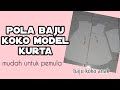 cara membuat pola baju koko anak model kurta