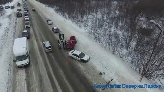 Мурманск. Последствия аварии в п. Росляково 18.02.16г