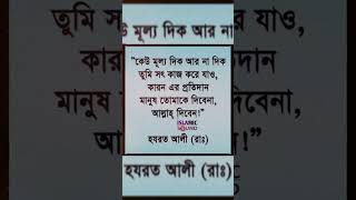 হযরত আলীর উপদেশ সৎ কাজের প্রতিদান নিশ্চিত #shotsfeed #shorts #হাদিস