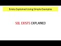SQL Exists Operator Explained Using Simple Examples!