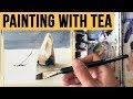 I Painted a TEA BAG Using TEA!! (and watercolor... 😅) | Still Life Painting - Easy