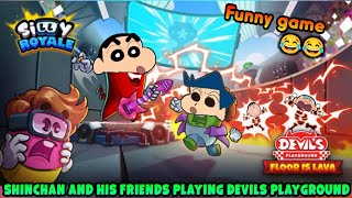 Shinchan surviving in devil's playground of silly royale 😱 | shinchan plays devil amongst us | hindi