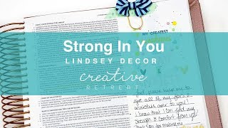 Bible Journaling with Lindsey | September 2018 Faith Art Box | Strong In You