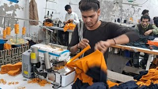 Overlock Machine Se Tshirt Ke Gala Ka Rib Kaise Lagate Hai? | How To Sew T-shirt Neck Rib