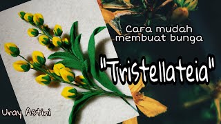 Cara membuat bunga Tristellateia dari kain flanel