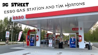 Esso Gas Station and Tim Hortons at 96 Avenue