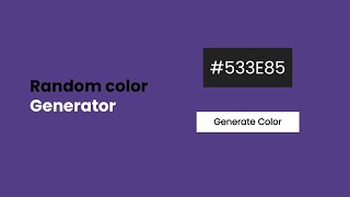 Random color Generator using HTML | CSS | JAVASCRIPT