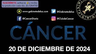 Horóscopo Diario - Cáncer - 20 de Diciembre de 2024.