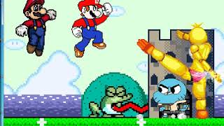 Mugen Super Mario (eu),Gumball,Toy Chica e Fat Mario VS Castle Camility