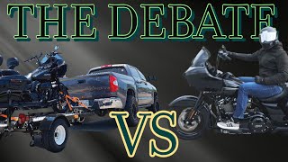 Do you trailer the motorcycle or ride? Who is the real biker?