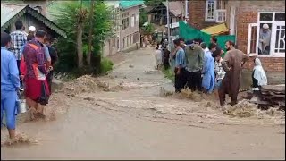 Cloudburst hits Achgooza village in Pulwama