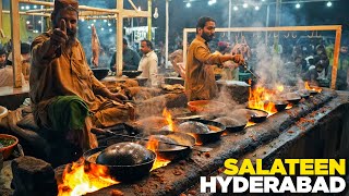 Hyderabad ka Salateen | Mutton Karhai \u0026 Namkeen | Hala Naka ki Namak Mandi | Pakistani Street Food