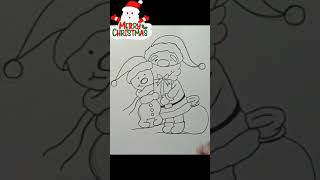 Christmas 2021 | Santa Claus drawing | Greeshma's Creation #shorts #merrychristmas