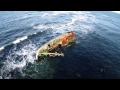 aerial video of the sovereign bf380 shipwreck aberdeenshire scotland