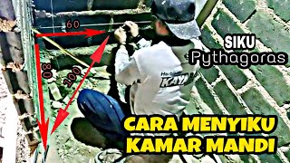 🔴 CARA MENYIKU PLESTERAN  RUANG KAMAR MANDI DENGAN METERAN/RUMUS PYTHAGORAS