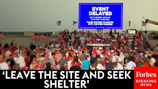 JUST IN: Trump Audio Message Tells NC Rally Attendees That Rally Is Delayed Due To Weather