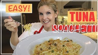 Easy tuna spaghetti recipe - Only 5 ingredients!