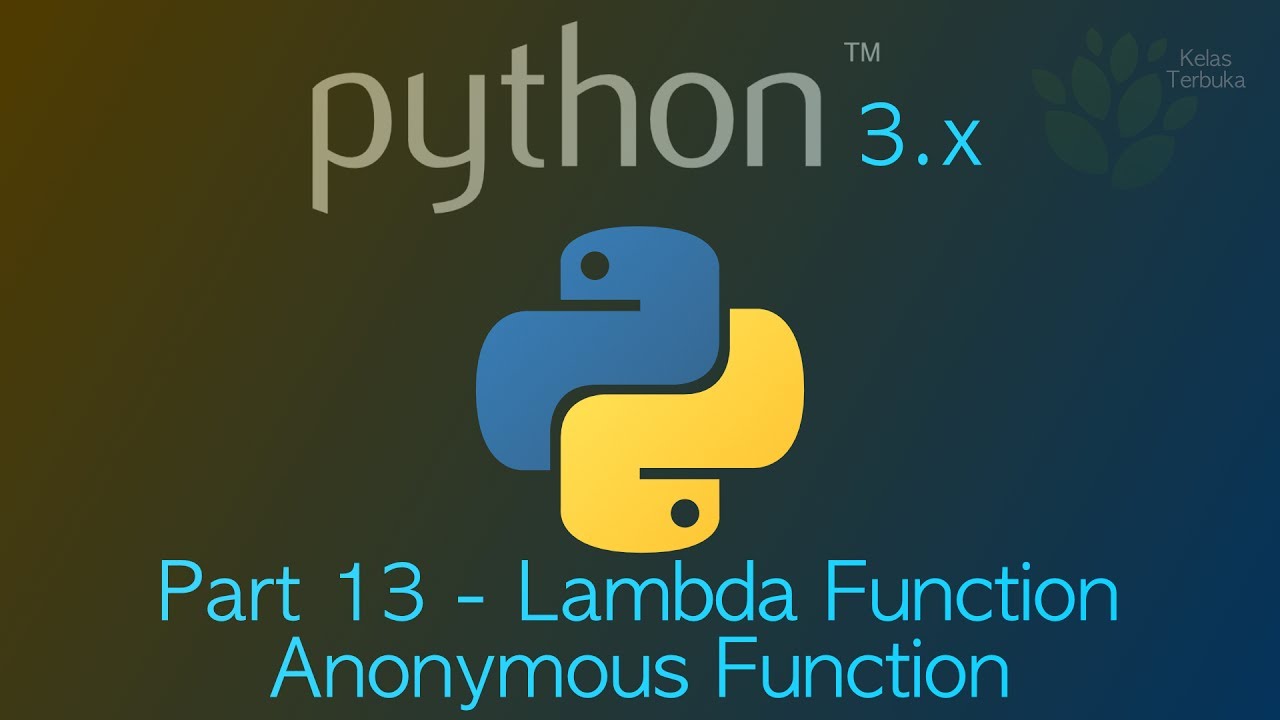 Belajar Python 13 Lambda Function Youtube
