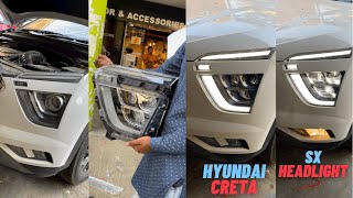 Modified Hyundai Creta SX Type Headlight installation | #creta #hyundaicreta