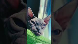 😾 Meet the Legendary Grumpy Sphynx Cat Who Masters the Art of Being Adorably Moody! 😻 #shorts